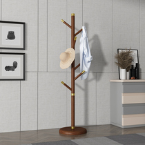 Solid wood coat rack floor bedroom single pole hanger simple modern living room vertical simple household clothes rack