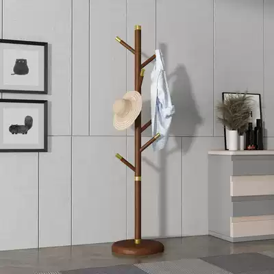 Solid wood coat rack floor bedroom single pole hanger simple modern living room vertical simple household clothes rack