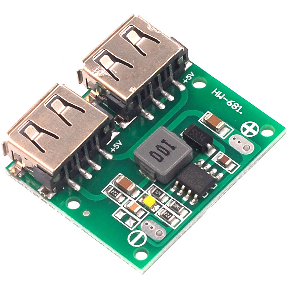 双USB输出9V/12V/24V转5V 3ADC-DC车载充电降压稳压充电电源模块