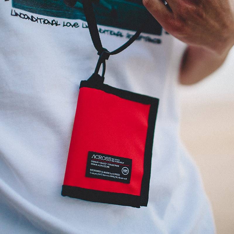 ACROSS tide card bag male and female students lightweight bank card credit card card bag hanging neck driving license Driving identity
