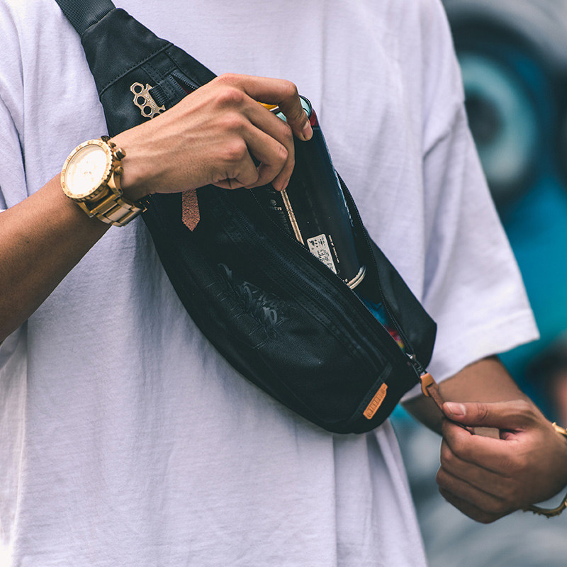 ACROSS national tide brand mobile phone fanny pack chest men's sports fashion student outdoor messenger bag one shoulder women's summer small