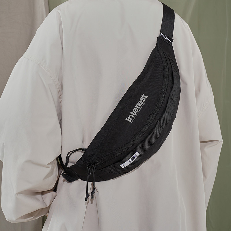 SUELTA multifunctional waist bag men and women street trend contrast color ultra-thin lightweight chest bag messenger outdoor waterproof nylon