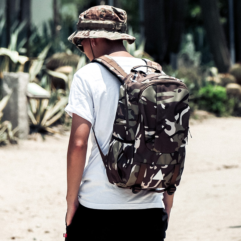 ACROSS EYE OUTDOOR CLIMBING BAG DOUBLE SHOULDER MALE LARGE CAPACITY WATERPROOF CAMOUFLAVORED FASHION TRENDY DOUBLE SHOULDER BAG STUDENT