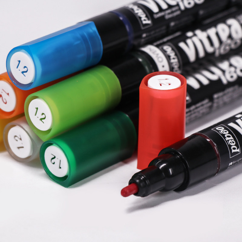 French bebebeau baking dry glass ceramic Mark pen plastic acrylic DIY drawing single set without falling color-Taobao