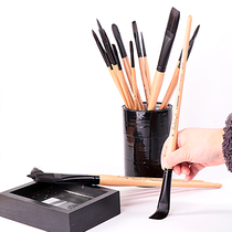 Princeton 6400CATALYST long pole professional oil painting propylene imported nylon hair painting pen imitation black bristles