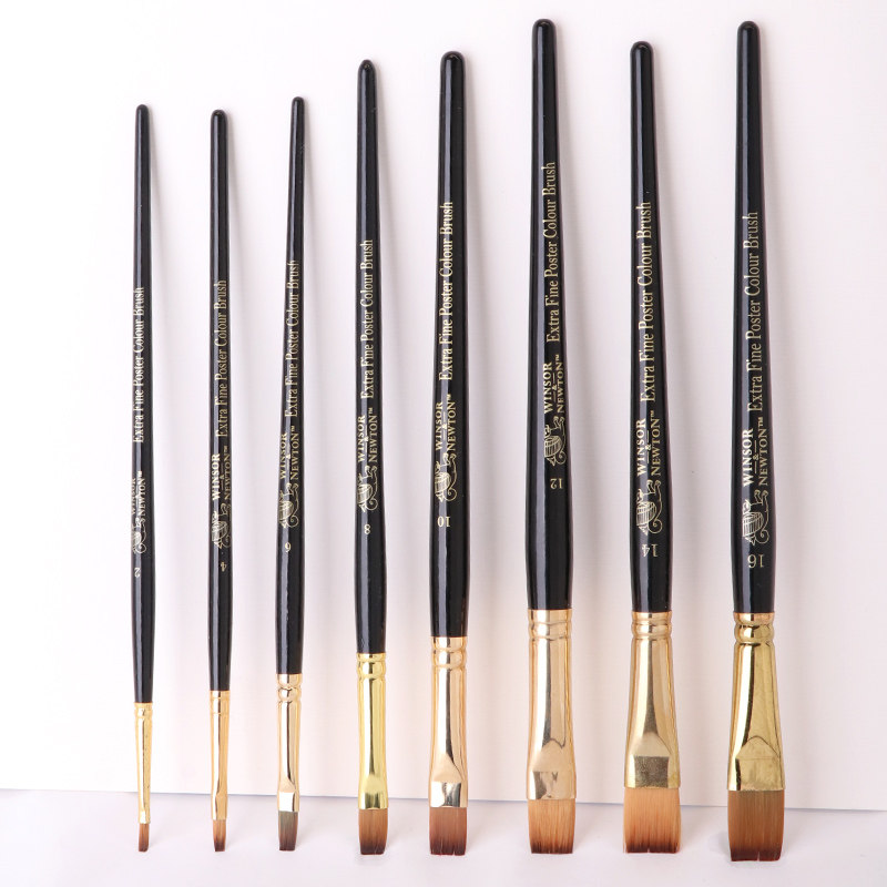 British Windsor Newton Black Rod Nylon Professional Water Powder Watercolor Painting Pen Beginners Brush Hook Pen Soft Head Brush-Taobao
