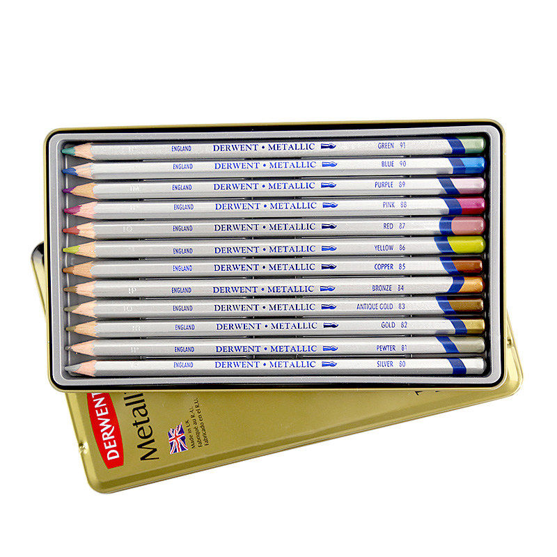 British DERWENT rhyme METALLIC metal color water soluble color lead fine arts institute student professional painted pencil-Taobao
