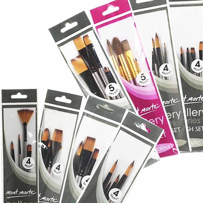 Montmartre brush 4 6 professional gouache watercolor acrylic painting pen oil brush set nylon wool hook line pen