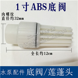 Pump bottom valve check valve ABS corrosion-resistant bottom valve shower head 1 inch inner wire flower basket head water filter valve