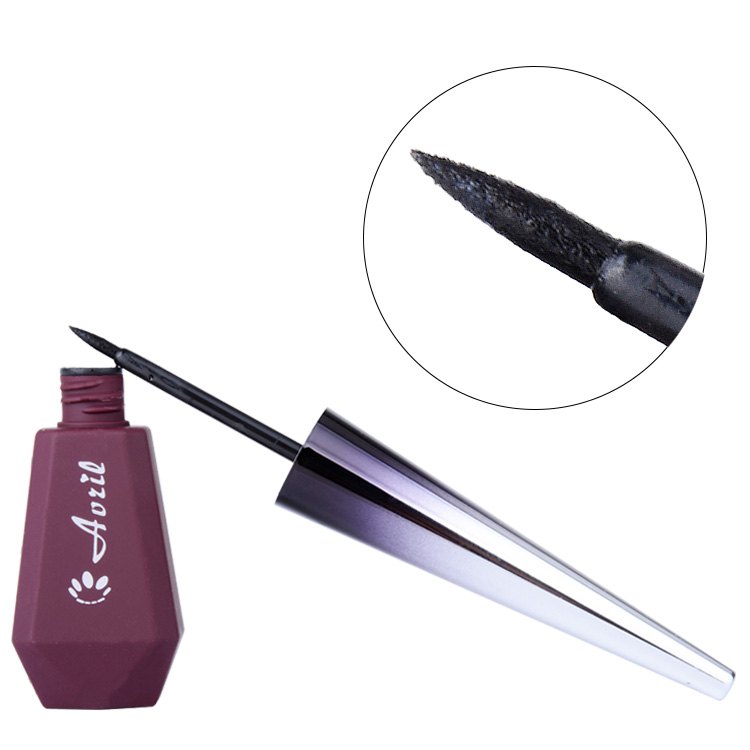 Authentic Ai Weier bút kẻ mắt mềm mại bền lâu chống chàm không xỉ chống dị ứng cứng đầu cứng bàn chải mềm khô nhanh - Bút kẻ mắt eyeliner black rouge