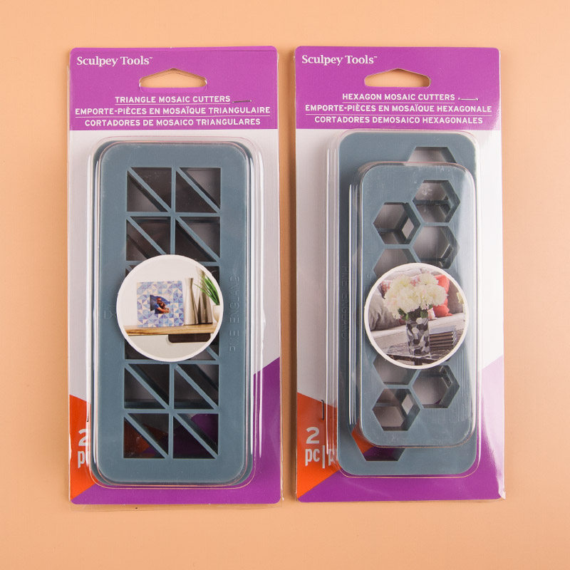 Sculpey imported geometric cutting template triangle hexagonal American soil premo soft pottery ultra-light clay