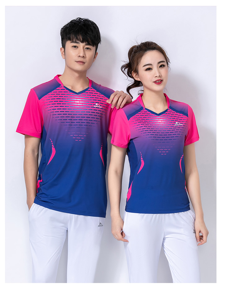 Jinguan mới tay ngắn phù hợp với giấc mơ đội nam và nữ kích thước lớn trung niên thể dục nhịp điệu nhóm nhảy thể thao - Thể thao sau bộ nỉ nam adidas