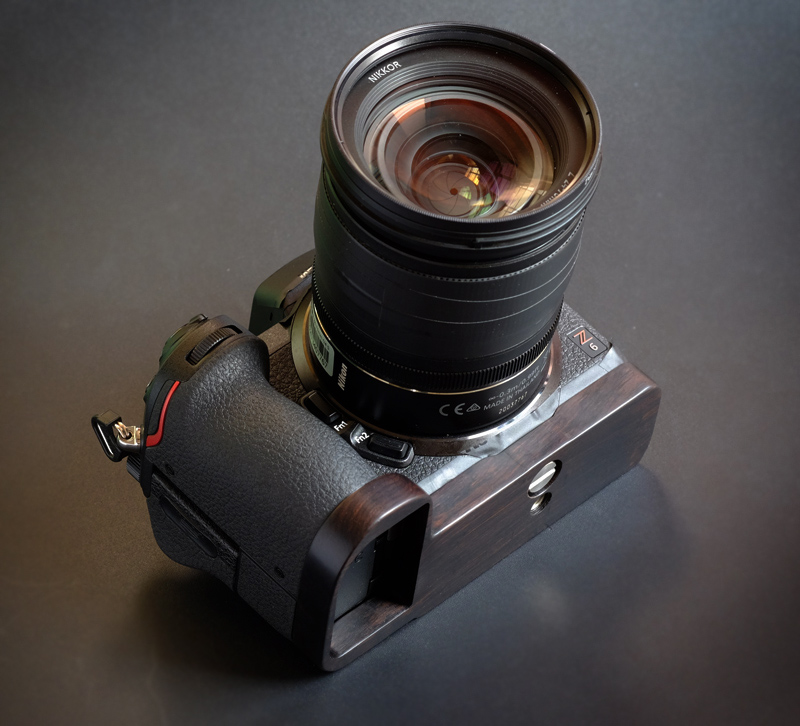 Tiger clamp original design black sandalwood handle for Nikon Z7 Z6 Z5 Z72 Z62 II