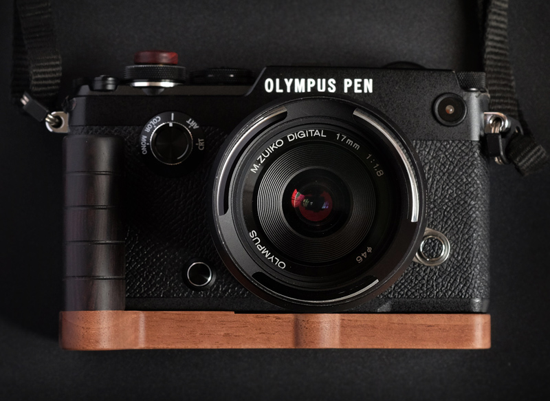 Olympus PEN-F Camera PENF Solid Wood Handle Original Design Mahogany Retro Handle 