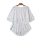 (Трансграничная торговля), летняя футболка с круглым воротником, базовый корсет, свободный крой