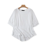 (Трансграничная торговля), летняя футболка с круглым воротником, базовый корсет, свободный крой