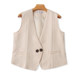 ການຄ້າຕ່າງປະເທດ V-neck suit vest sleeveless jacket ແມ່ຍິງແບບຕາເວັນຕົກ