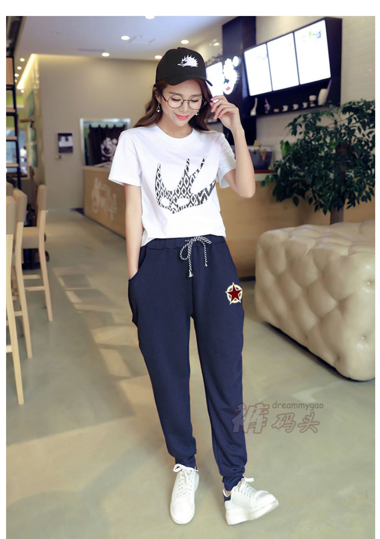 Quần dày phân bón cộng với quần XL của chị gái béo 200 cân là quần thể thao mỏng thông thường Quần Harlan Hàn Quốc mùa đông quần ngố nữ đẹp