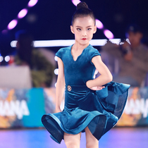 Star Dance Suit Latin Dance Rules Suit Temperament New Competition Suit Shows White Velvet Fabric Comfortable Fit