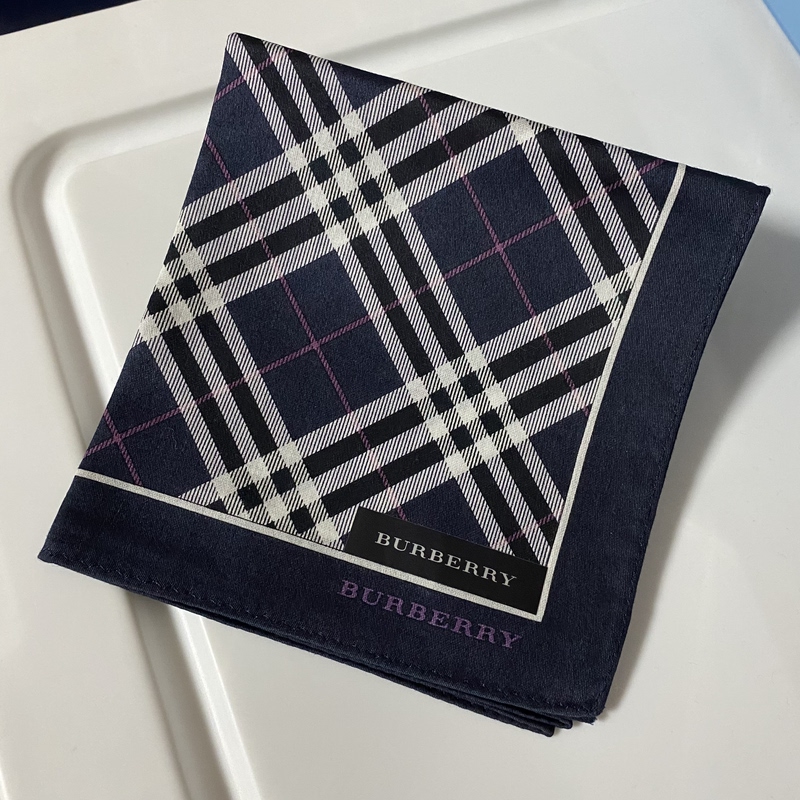 Japanese-Made Burberry Handkerchief Square Scarf Men's Collectible Gift Souvenir