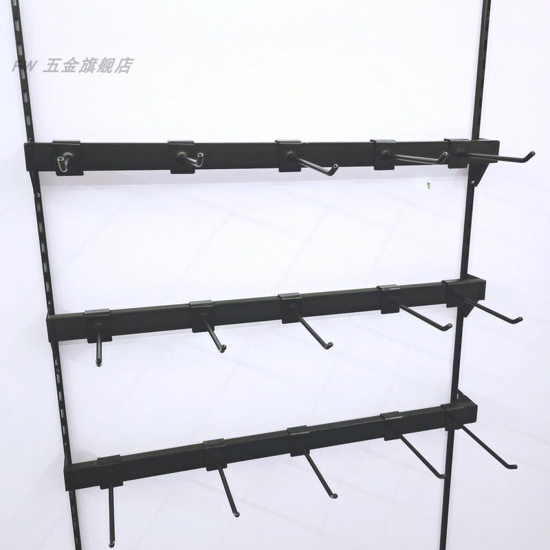Supermarket Snacks Hook Black Upper Wall Combined Shelf Mobile Phone Protection Shell Accessories Racks Crossbar Hooks Display Shelf Assembly Racks