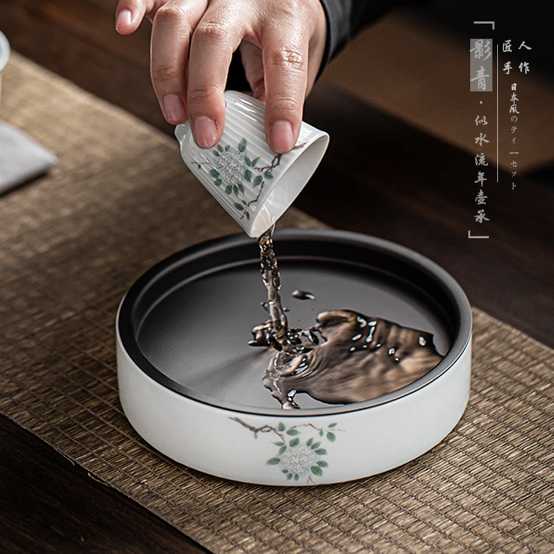 Day-style pot bearing minimalist around modern home dry-bubble table water storage Peakers cushion heat insulation cushion utility-feuble tea accessories small tea table