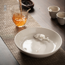 Retro Pot Bearing Day Style Dry Bubble Pan Grass Wood Ash Handmade Tray Kung Fu Tea Set For Home Tea Tea small tea table