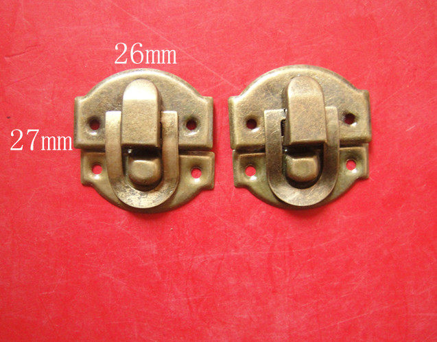 Ingot buckle gift box box buckle wooden box small buckle jewelry box accessories display stand iron lock wholesale