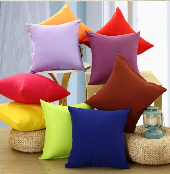 Gối màu vỏ bọc sofa đệm bao gồm gối tựa đầu văn phòng gối lõi văn phòng gối không có lõi gối tựa lưng văn phòng