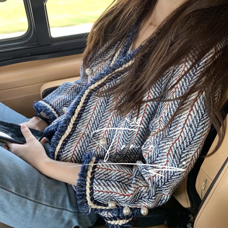 rouje kelly small fragrance short coat women's autumn 2023 new celebrity temperament small all-match tops