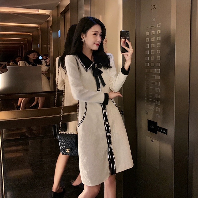 sandro asw French style small crowdsourced windy wineward women 2022 fall new name Yuanyuan Temperament Slim Fit