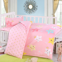Kindergarten quilt three-piece set of cotton children nap bedding cotton thickened Xinjiang cotton quilt six-piece set