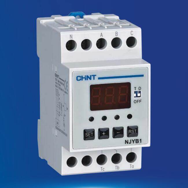 Chint NJYB1 voltage protection relay overvoltage and undervoltage phase sequence protection 380V rail installation
