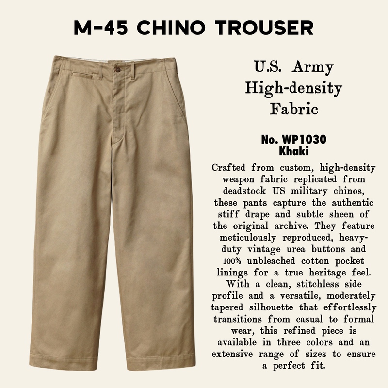 M45 Us Army Chino Pants, American Retro Military Straight-Leg Khaki Pants, Chinos