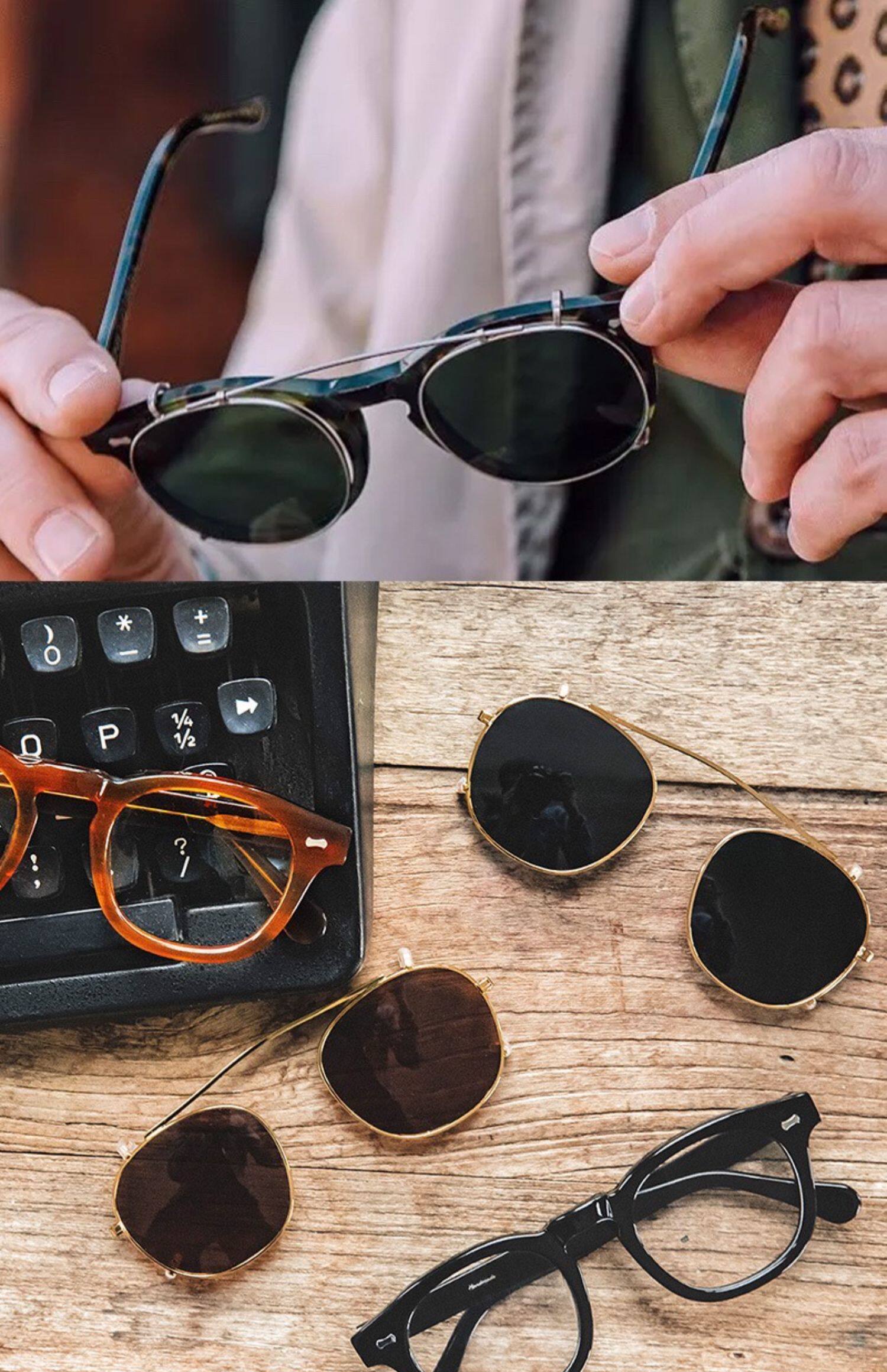 Ретро классические антикварные солнцезащитные очки, черный набор, в американском стиле 