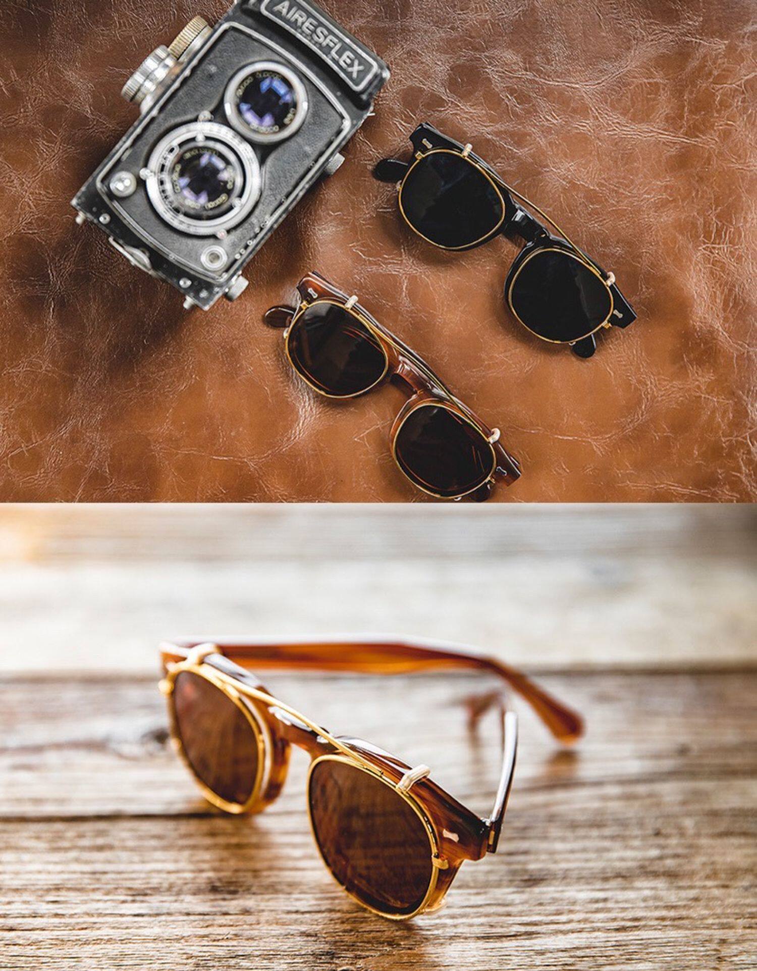 Ретро классические антикварные солнцезащитные очки, черный набор, в американском стиле 