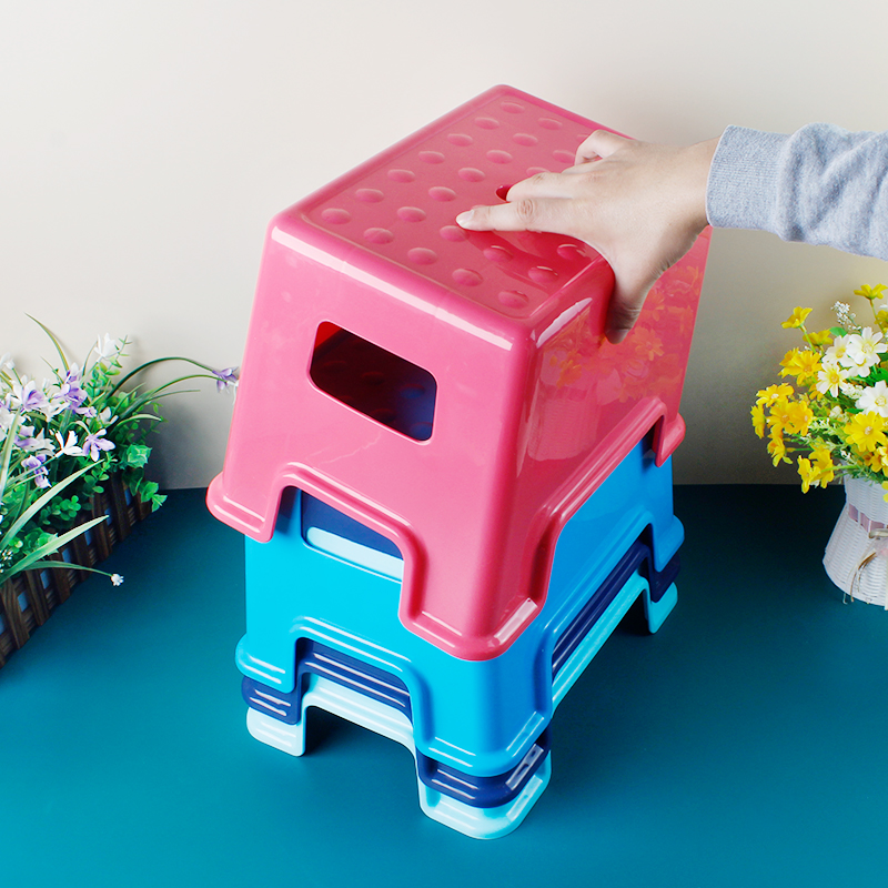 Direct selling household plastic thickness anti-slip bench fashion bench wash footstool bench for footstool