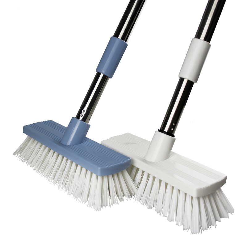 Day style long handle bathroom cleaning brush stainless steel telescopic floor brushed large head brushed tile brush Makeup Room Kitchen Brush