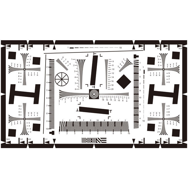 ISO12233 camera resolution test card 1X2000 reflective HD mobile phone lens definition test