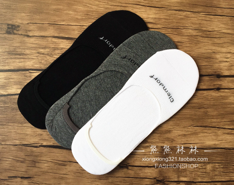 Đức đích thực đàn ông vô hình vớ thuyền nông miệng vớ sợi tre mồ hôi khử mùi silicone thoáng khí mùa xuân và mùa hè mỏng phần vớ nam