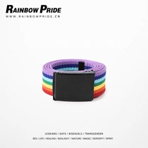 RainbowPride Rainbow Detachable Short Sports Outdoor Joker Canvas European and American Style Korean Belt Belt Belt