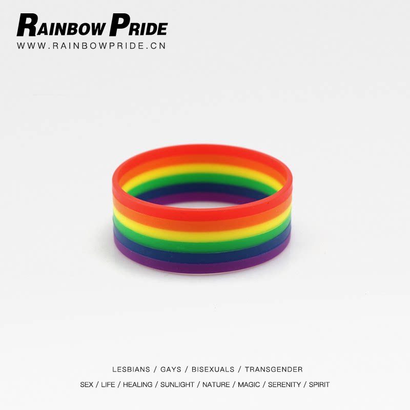 RainbowPride Six Colors Rainbow Should Aid Ring LGBT Pride Couple Ornaments EUROPEAN AND EUROPEAN FASHION MEN AND WOMEN