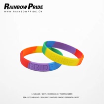 RainbowPride Rainbow Pride LGBT silicone bracelet Pride Month event support jewelry logo bracelet