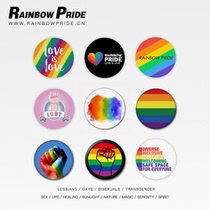RainbowPride Rainbow Medal Six-color LGBT peripheral brooch couple original design decorative badge badge