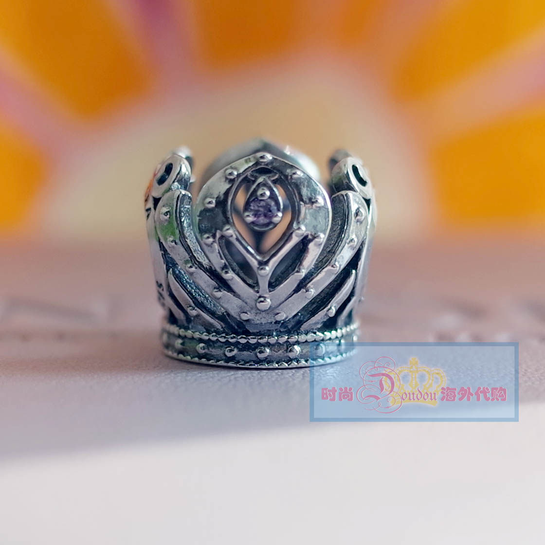 Spot Pandora Pandora Discount 925 Silver Hollow Purple Anna Princess Crown Bead 791589ACZ