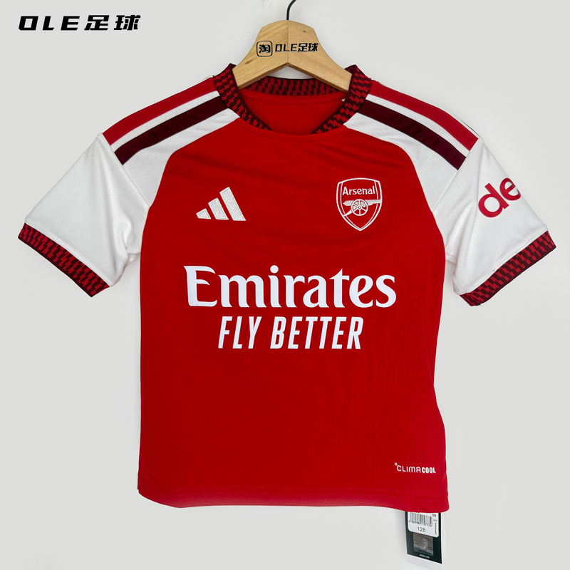 Ole Football Adidas Adidas Arsenal 26-27 Home Kidsren's Short-Sleeved Jersey for Older Kidsren Kb9947