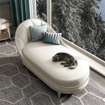 American light luxury caracole Adela chaise longue chair champagne gold toffee chair French fabric little red book lounge chair