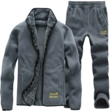 Утепленный уличный комплект, бархатная удерживающая тепло куртка, штаны, осенний демисезонный спортивный костюм, увеличенная толщина