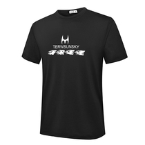 Short sleeve t-shirt men's summer round neck half sleeve high stretch milk silk outdoor leisure sports shirt printed jacket