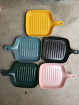 Ceramic Baking Baking Pan Salad Pancake with handle pan Oven Meal Pan Breakfast Swing Pat Pan Steak Platter